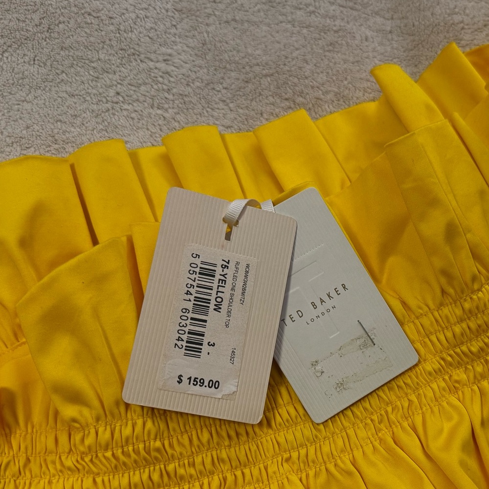 Ted Baker Brand New w/ tag Ruffled one shoulder